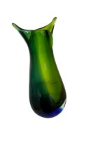 Teardrop Green/Blue Venetian Glass Vase - Image 4