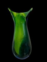 Teardrop Green/Blue Venetian Glass Vase - Image 2