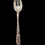 Sterling Silver Pickle Fork with Ornate Design on Handle