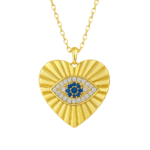 Evil Eye Heart Necklace
