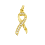 Gold Ribbon Charm