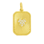 Rectangular with Heart Charm