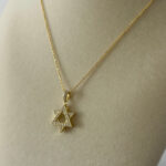 Gold Pavé Star of David Necklace